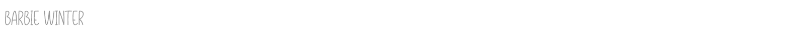 Barbie Winter font preview